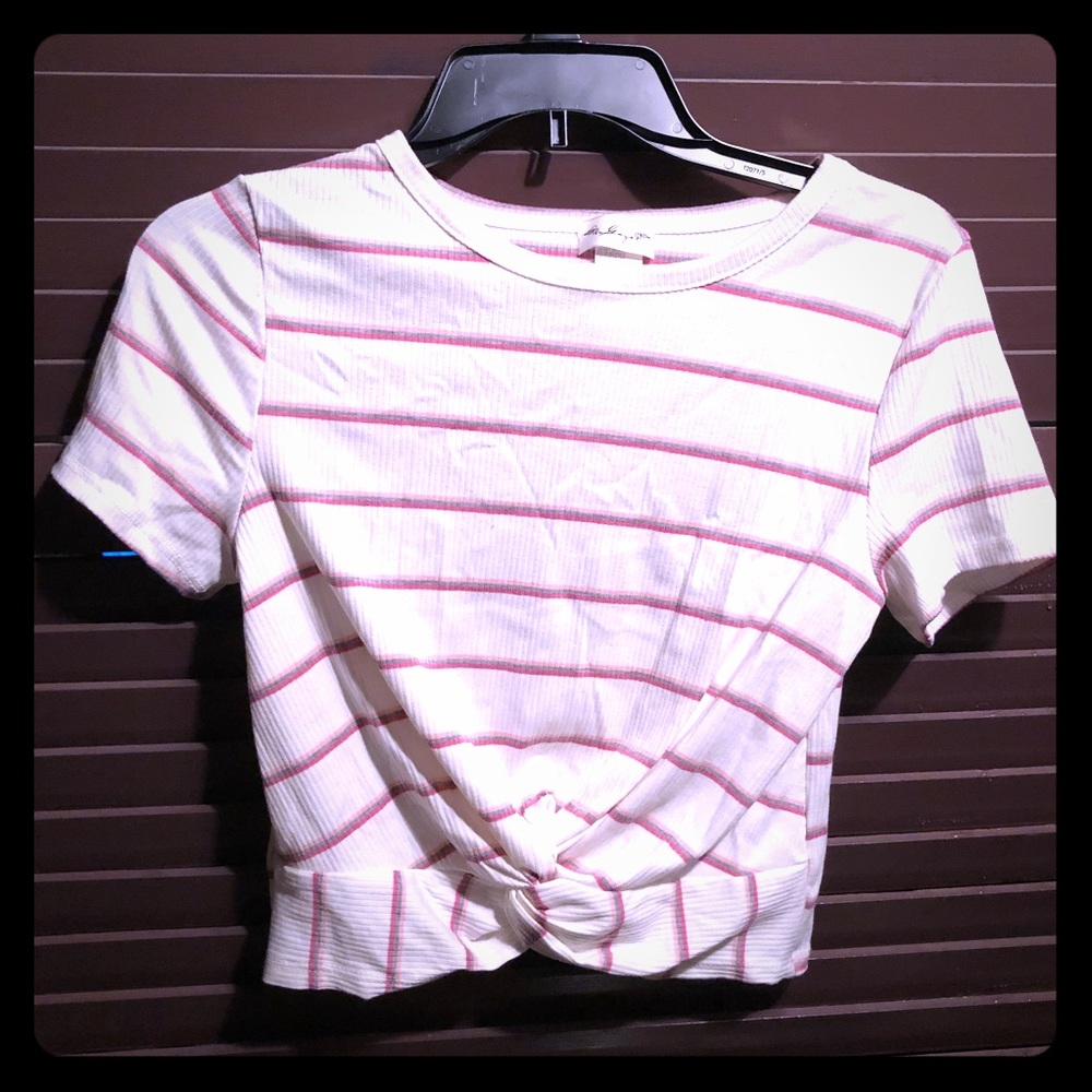 Perfect condition white shirt with stripes.